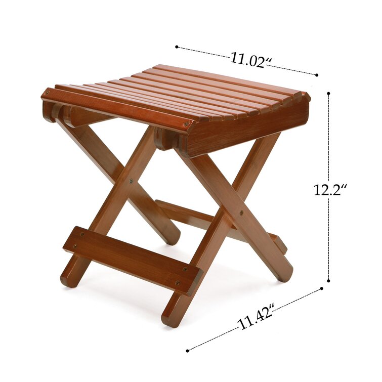 Solid wood folding online step stool